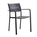SAGA Armchair Metal Black/PP-UV Anthracite