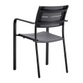 SAGA Armchair Metal Black/PP-UV Anthracite