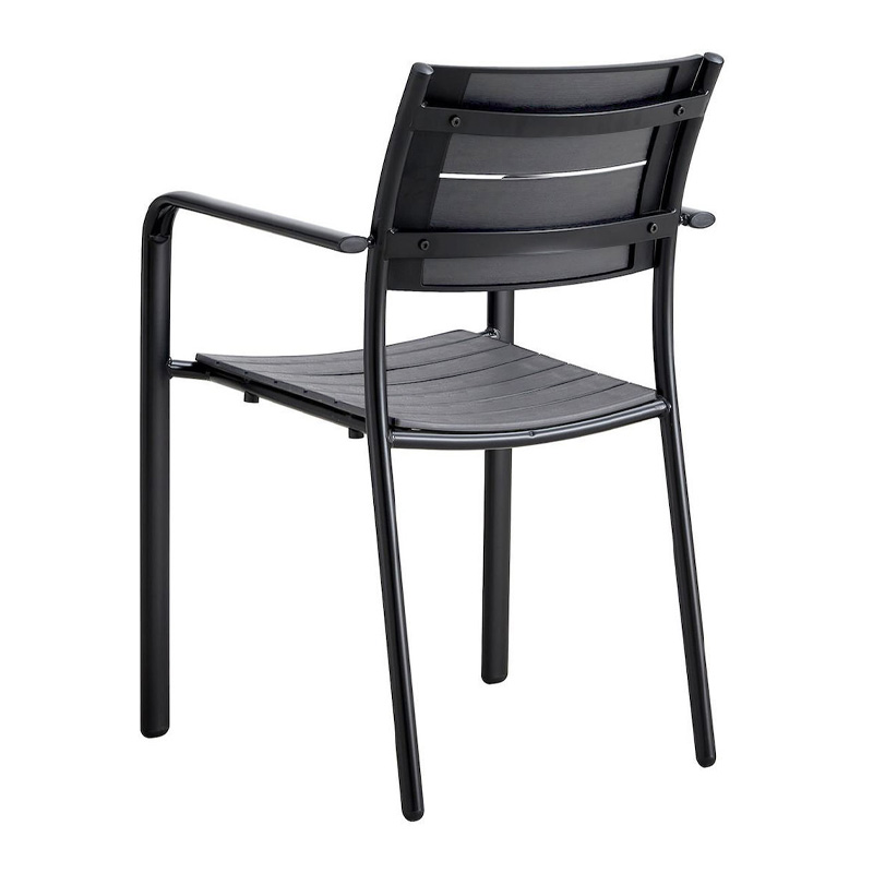 SAGA Armchair Metal Black/PP-UV Anthracite