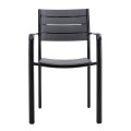 SAGA Armchair Metal Black/PP-UV Anthracite