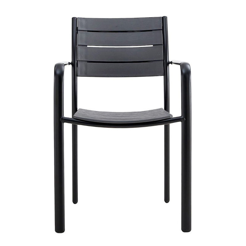 SAGA Armchair Metal Black/PP-UV Anthracite