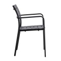 SAGA Armchair Metal Black/PP-UV Anthracite