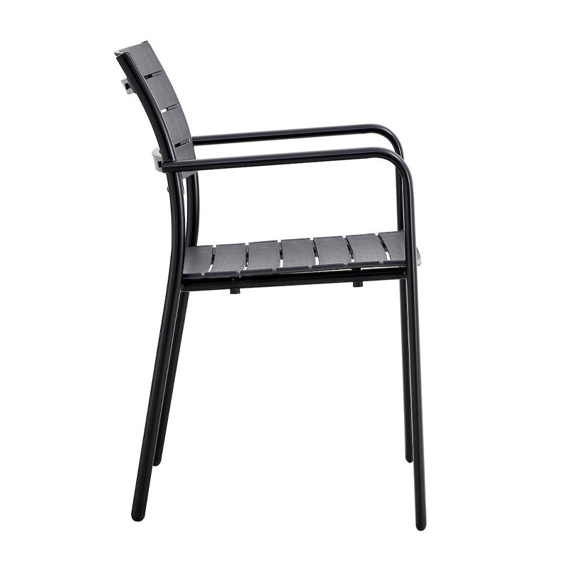SAGA Armchair Metal Black/PP-UV Anthracite