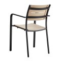 SAGA Armchair Metal Black/PP-UV Tortora