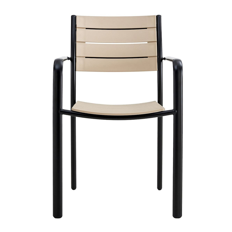 SAGA Armchair Metal Black/PP-UV Tortora