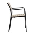 SAGA Armchair Metal Black/PP-UV Tortora