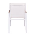 VIRNA Armchair Metal White/Textilene White/Polywood Natural