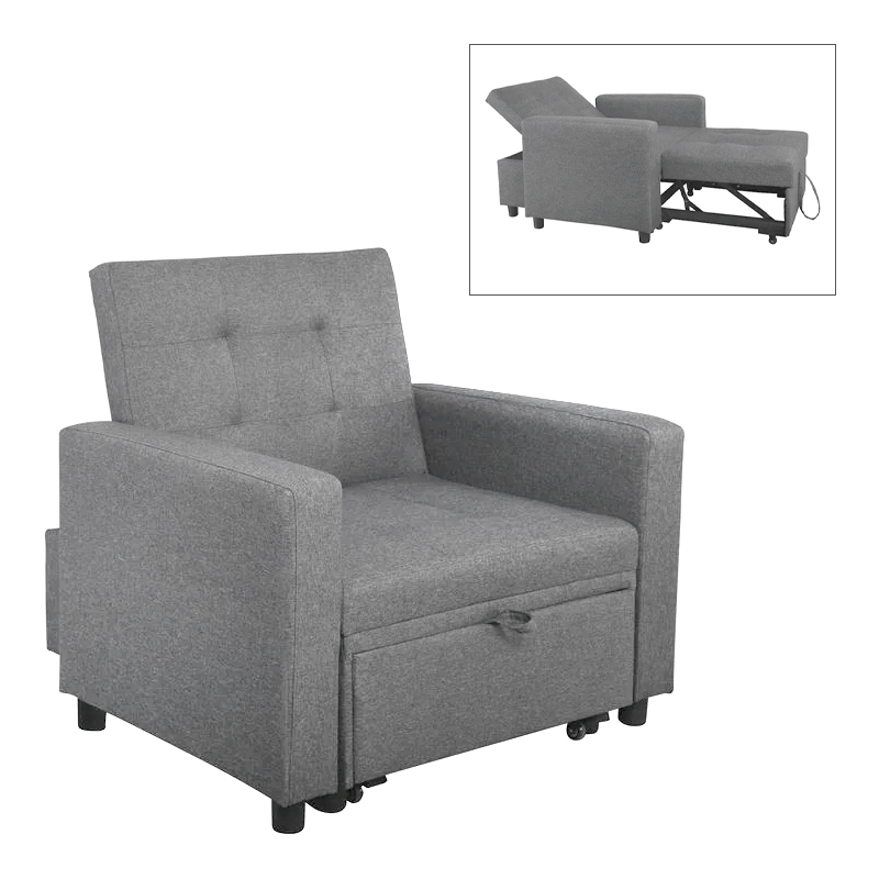 IMOLA Armchair-Bed Light Grey Fabric