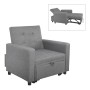 IMOLA Armchair-Bed Light Grey Fabric