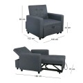 IMOLA Armchair-Bed Dark Grey Fabric