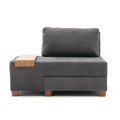 Perenna Megapap fabric single armchair with bed in anthracite color 116x93x83cm.