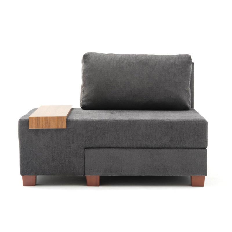 Perenna Megapap fabric single armchair with bed in anthracite color 116x93x83cm.
