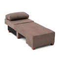 Perenna Megapap fabric single armchair with bed in brown color 116x93x83cm.