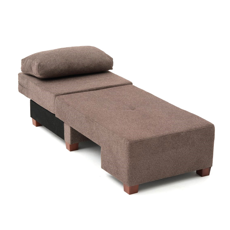 Perenna Megapap fabric single armchair with bed in brown color 116x93x83cm.