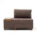 Perenna Megapap fabric single armchair with bed in brown color 116x93x83cm.