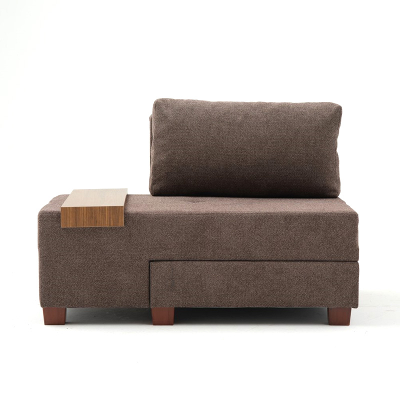 Perenna Megapap fabric single armchair with bed in brown color 116x93x83cm.