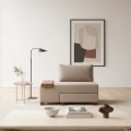 Perenna Megapap fabric single armchair with bed in beige color 116x93x83cm.