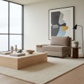 Perenna Megapap fabric single armchair with bed in beige color 116x93x83cm.