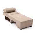 Perenna Megapap fabric single armchair with bed in beige color 116x93x83cm.