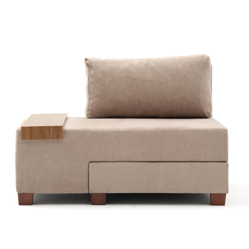 Perenna Megapap fabric single armchair with bed in beige color 116x93x83cm.