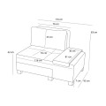 Perenna Megapap fabric single armchair with bed in beige color 116x93x83cm.