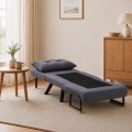 Sando Megapap fabric one seater chair - bed in grey color 60x78x78cm.