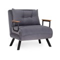 Sando Megapap fabric one seater chair - bed in grey color 60x78x78cm.