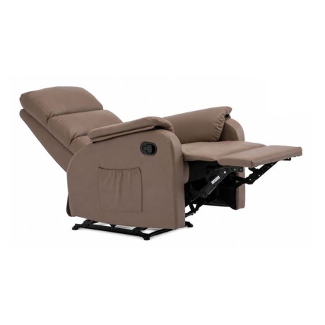 Πολυθρόνα relax - massage Comfort τεχνόδερμα χρώμα cappuccino 74x90x98εκ.