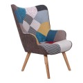 Πολυθρόνα MARON με ύφασμα Patchwork 69x76x97εκ.
