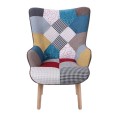 Πολυθρόνα MARON με ύφασμα Patchwork 69x76x97εκ.