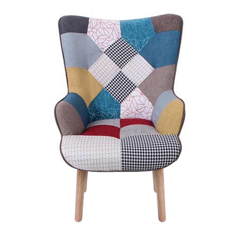 Πολυθρόνα MARON με ύφασμα Patchwork 69x76x97εκ.