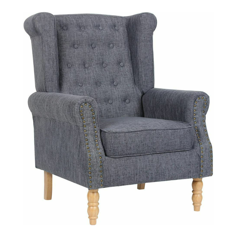 ROSY Armchair Dark Grey Fabric