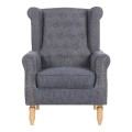 ROSY Armchair Dark Grey Fabric