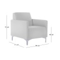 STYLE K/D Armchair White Pu