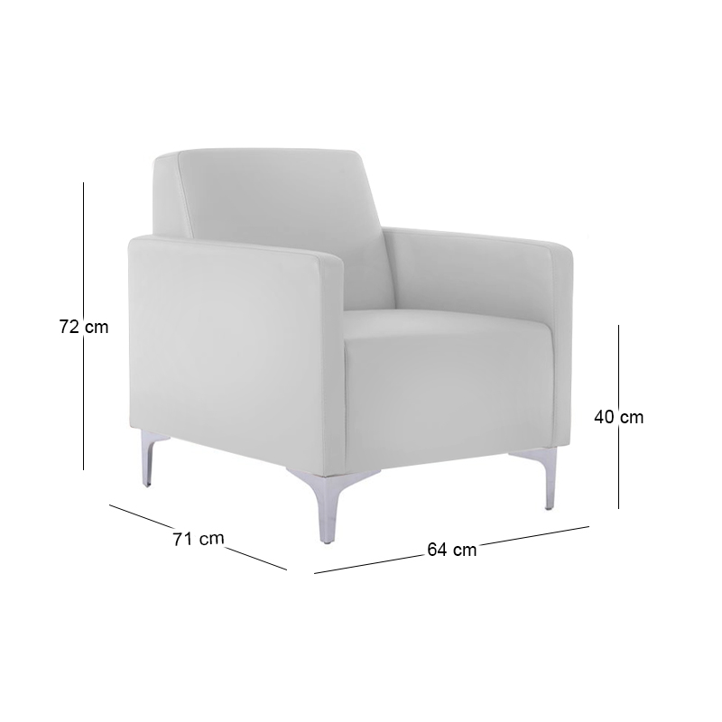 STYLE K/D Armchair White Pu