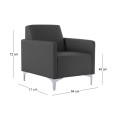STYLE K/D Armchair Black Pu