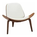 TAYLOR Armchair Walnut/Pu White