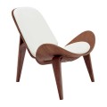 TAYLOR Armchair Walnut/Pu White