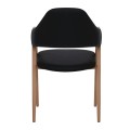 DELTA Natural Metal Armchair, Black Pu