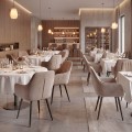 Piero Megapap velvet dining armchair in beige color with black metal leg 57x60x85.5cm.