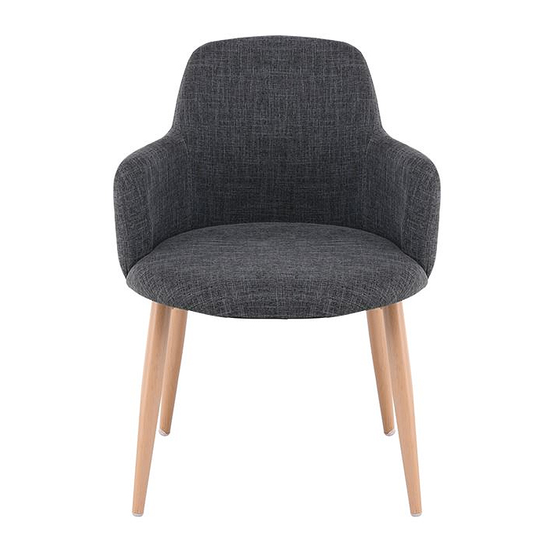 SOUL Armchair Natural Color Metal/Grey Fabric