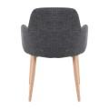 SOUL Armchair Natural Color Metal/Grey Fabric