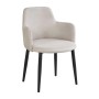 SOUL Armchair Black Color Metal/Beige Fabric
