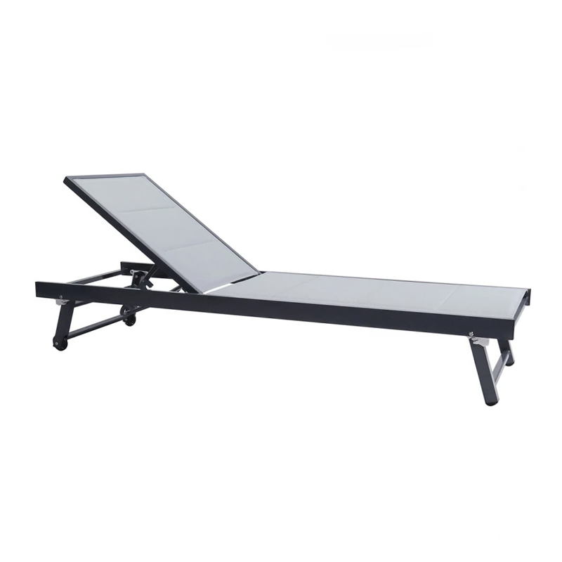 POOL Lounger Alu Anthracite/Textilene Grey