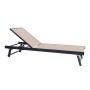 POOL Lounger Alu Anthracite/Textilene Beige