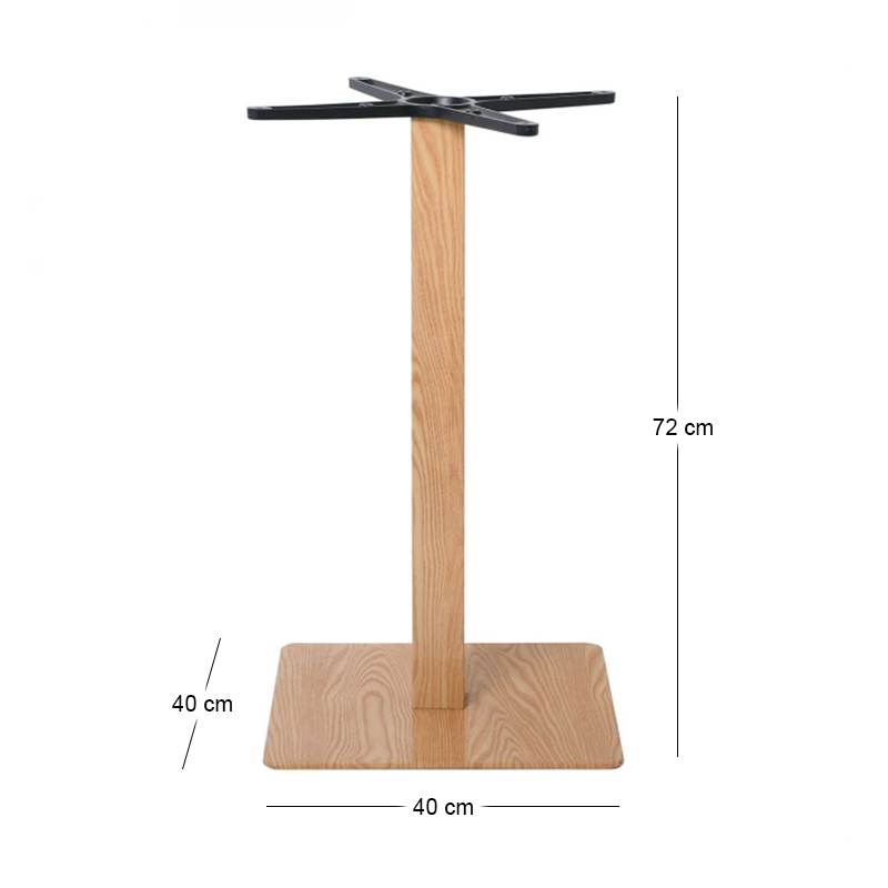 Prato Βάση 40X40Cm Steel H72Cm Φυσικό