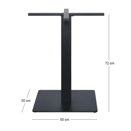 PRATO 50x50cm Steel Base H72cm/Cross 60x60