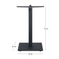 PRATO-W Βάση 40x40cm Steel H72cm Μαύρη (10,00Kg)/με ρεγουλατόρο