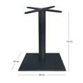 PRATO-W Βάση 45x45cm Steel H72cm Μαύρη (12,40Kg)/με ρεγουλατόρο