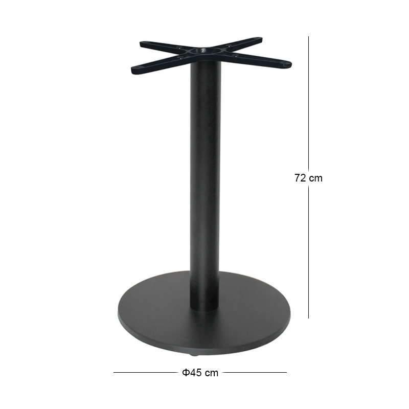 PRATO-W D45cm Steel Base H72cm (adjustable feet)